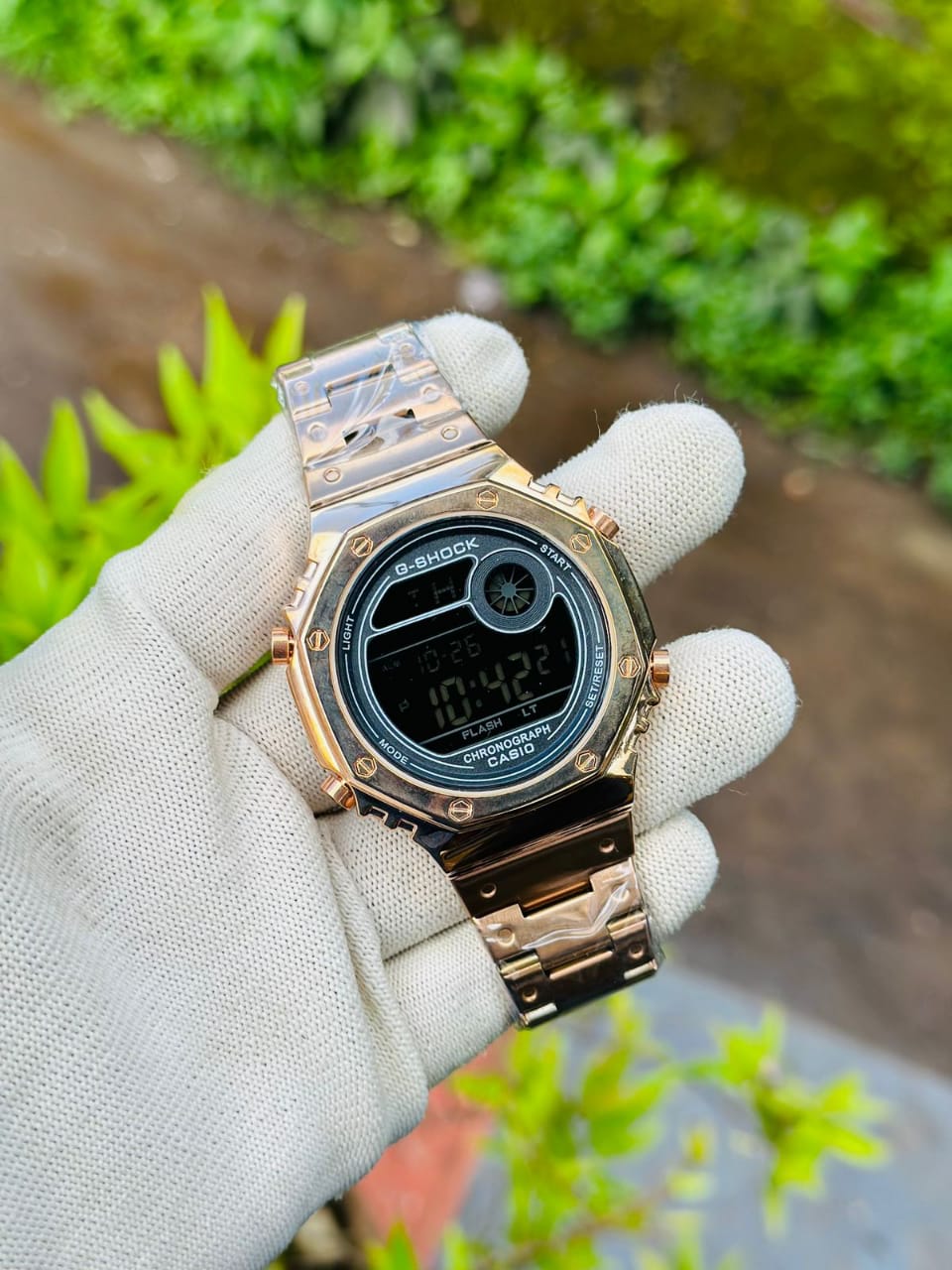 ANALOG DIGITAL NEW  DUAL TIME CHAIN WATCH