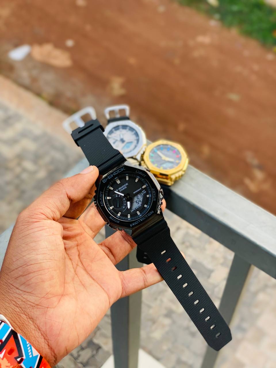 GG- SHOCK DUAL TIME METAL FRAME