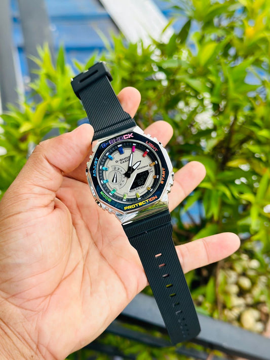 GG- SHOCK DUAL TIME METAL FRAME